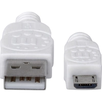 Manhattan Câble USB USB 2.0 USB-A mâle, USB-Micro-B mâle 1.00 m blanc certifié UL 323987 Manhattan Câble USB USB 2.0 USB-A mâle, USB-Micro-B mâle 1.00 m blanc certifié UL 323987
