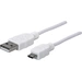 Manhattan Câble USB USB 2.0 USB-A mâle, USB-Micro-B mâle 1.00 m blanc certifié UL 323987 Manhattan Câble USB USB 2.0 USB-A mâle, USB-Micro-B mâle 1.00 m blanc certifié UL 323987