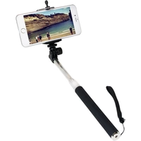 Perche à selfie LogiLink BT0034 1/4 pouce noir, argent avec dragonne Perche à selfie LogiLink BT0034 1/4 pouce noir, argent avec dragonne