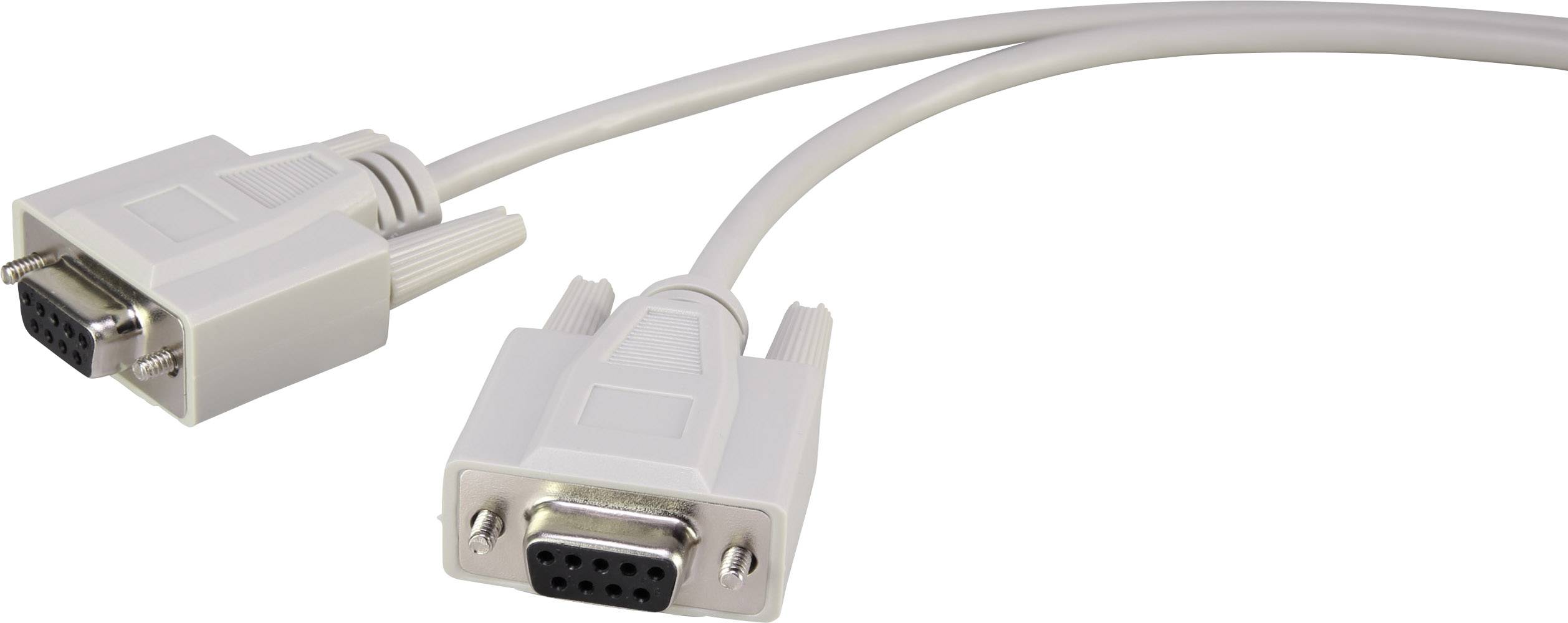 Un câble VGA gris avec une connexion mâle et une connexion femelle, adapté pour relier des ordinateurs à des écrans ou des projecteurs.
