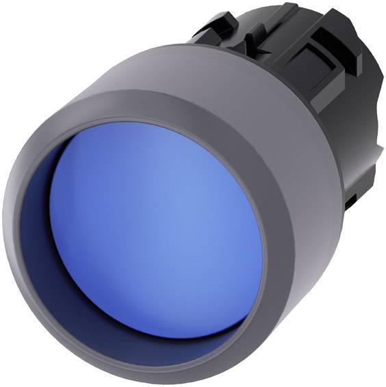 Siemens 3SU1030-0CB50-0AA0 Bouton poussoir à pression jointure saillante, collerette métal bleu