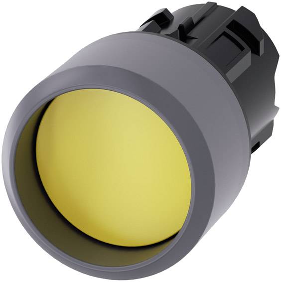 Siemens 3SU1030-0CB30-0AA0 Bouton poussoir à pression jointure saillante, collerette métal jaune