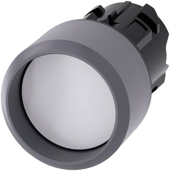 Siemens 3SU1030-0CB60-0AA0 Bouton poussoir à pression jointure saillante, collerette métal blanc