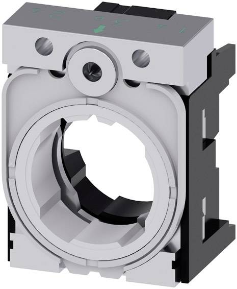 Appareil de diagnostic : Support de boîtier gris et noir pour montage dans des appareils, avec des ouvertures pour les éléments de commande.