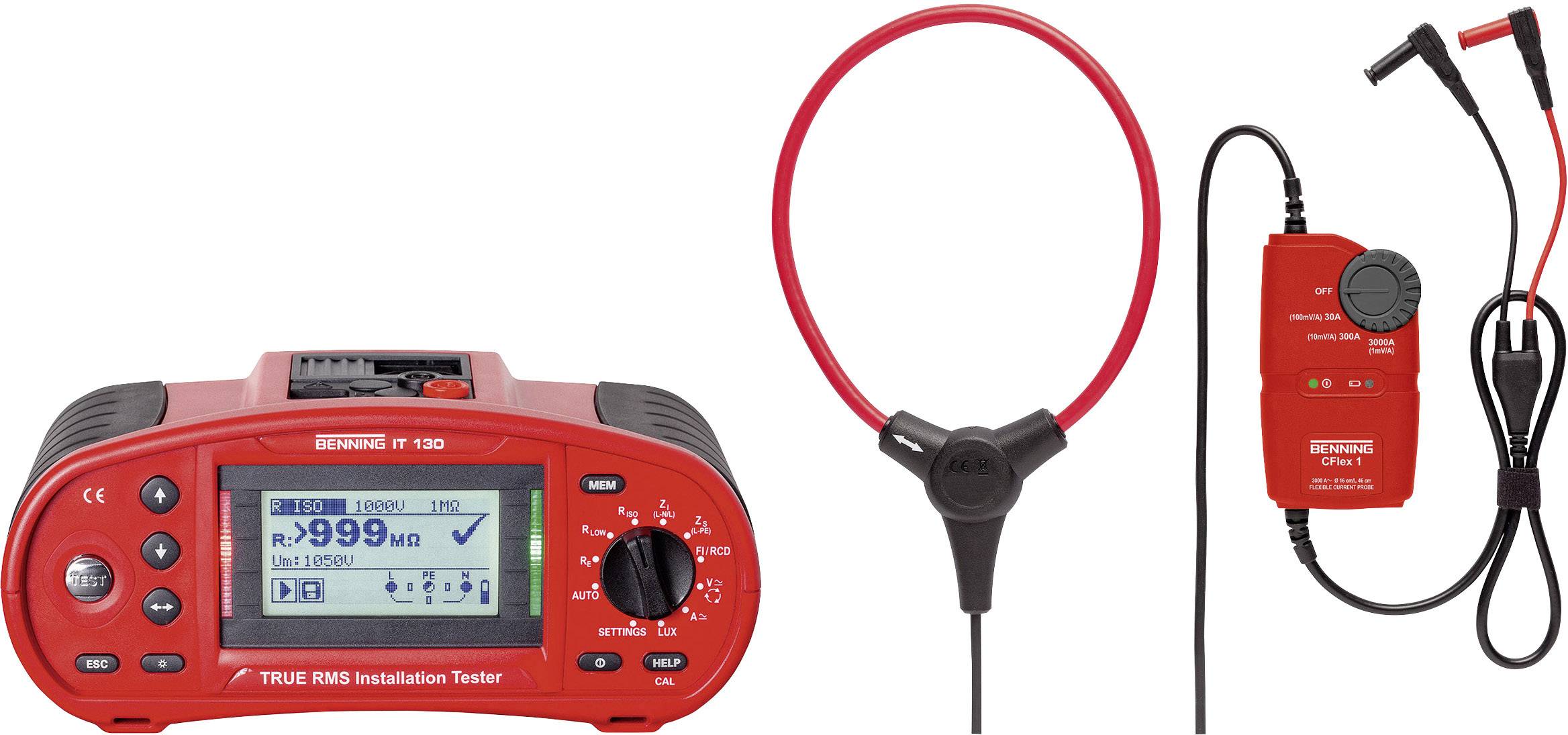 Benning IT 130+CFlex 1 Kit testeur d'installation Norme VDE 0100, 0105