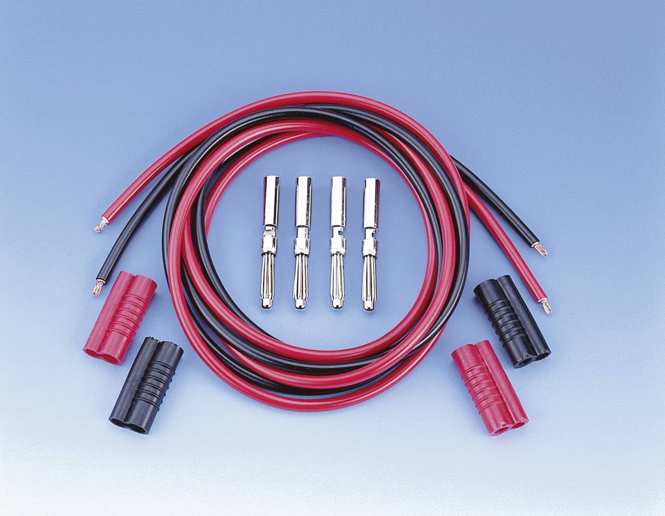 VOLTCRAFT MS 4041/2*1 Set de cordons de mesure Banane mâle 4 mm Banane mâle 4 mm 1.00 m noir, rouge 1 set