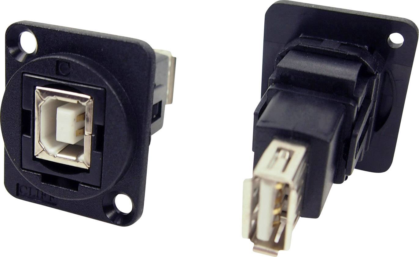 Adaptateur USB 2.0 type B femelle vers USB 2.0 type A femelle Cliff CP30207N 1 pc(s)