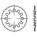 Rondelles à dents intérieurs TOOLCRAFT DIN6797 Acier à ressort galvanisé Ø19mm 100pcs