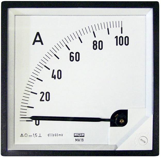 Appareil de mesure encastrable 96 x 96 mm Lumel MA19 100A/60mV 100 A/DC (60 mV) N/A