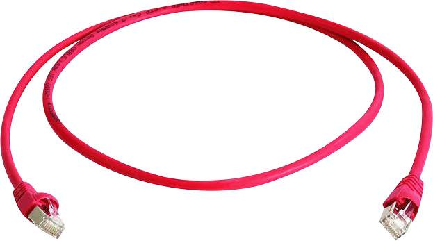 Câble de raccordement réseau informatique RJ45 Telegärtner L00006A0043 CAT 6a S/FTP rouge 25.00 m