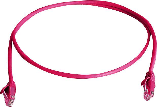 Telegärtner L00000E0065 RJ45 Câble réseau, câble patch CAT 5e U/UTP 0.50 m rose ignifuge, sans halogène