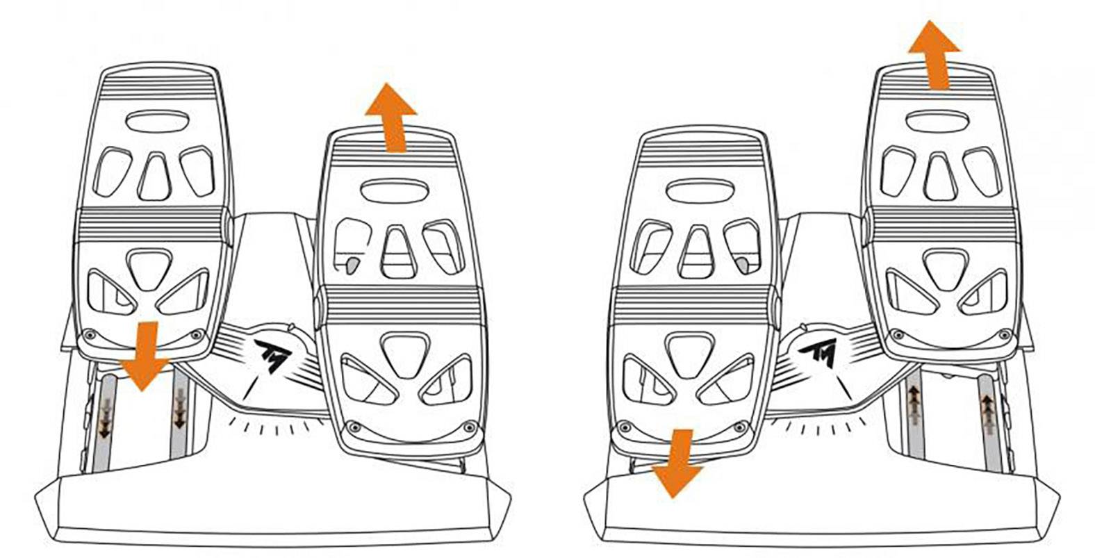 Le diagramme montre deux paires de fixations de ski. Paire de gauche : déverrouillage en cours, les flèches indiquent la libération. Paire de droite : verrouillée, les flèches montrent la position de sécurité.