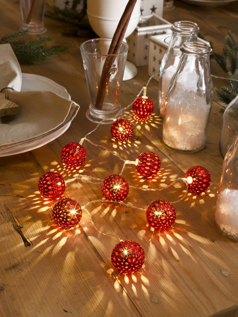 Konstsmide 3157-553 Guirlande lumineuse à motifs pour l'intérieur à pile(s) Nombre de lumière 10 blanc chaud Longueur éclairée