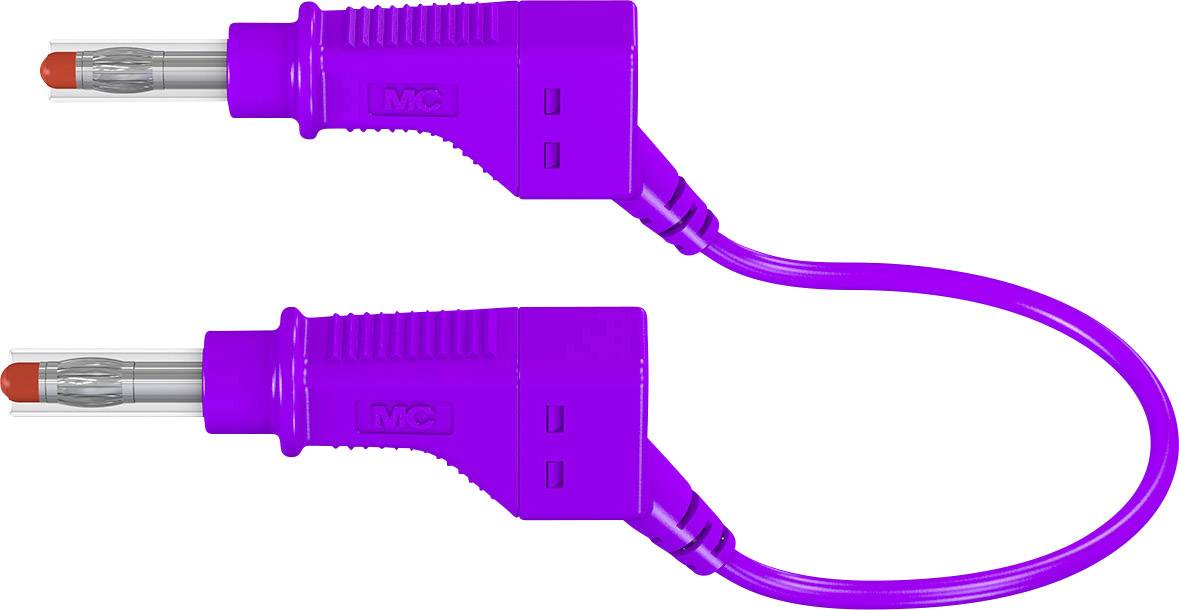 Stäubli XZG425/SIL Cordon de mesure de sécurité Banane mâle 4 mm Banane mâle 4 mm 2.00 m violet 1 pc(s)