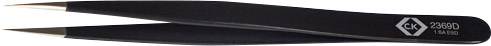 C.K T2369D antistatique (ESD) Pince brucelle ESD 1 SA-ESD pointue, étroite, fine 120 mm