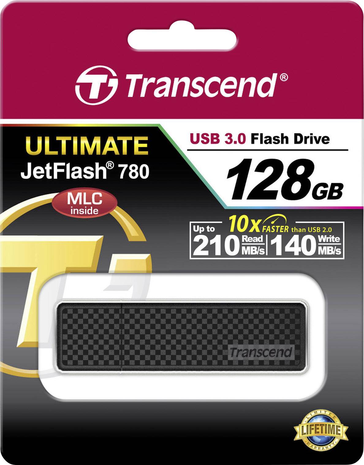 Clé USB Transcend JetFlash® 780 128 GB USB 3.2 (1è gén.) (USB 3.0)