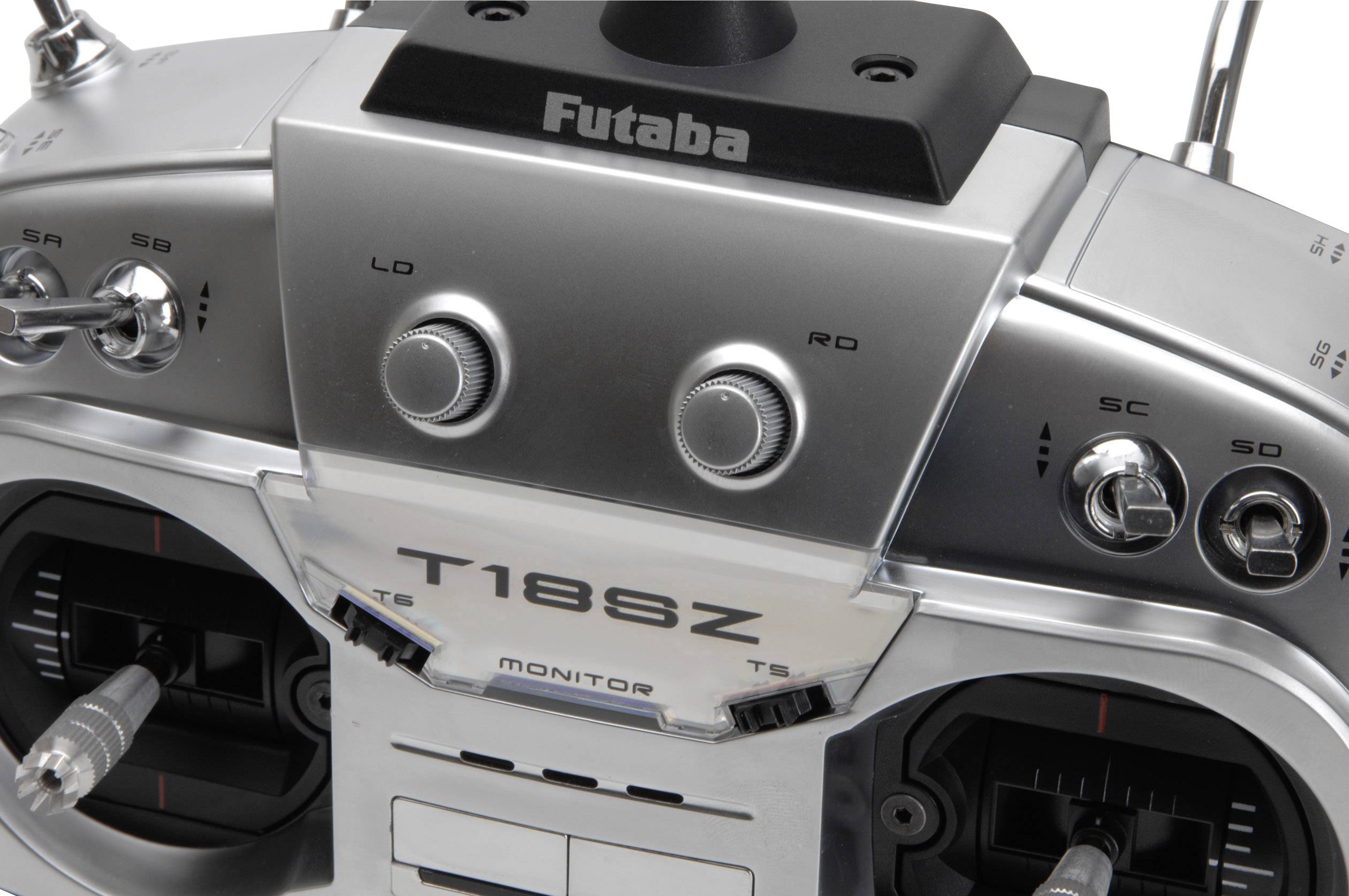 Futaba T18SZ Radiocommande manuelle 2,4 GHz Nombre de canaux: 18 avec récepteur