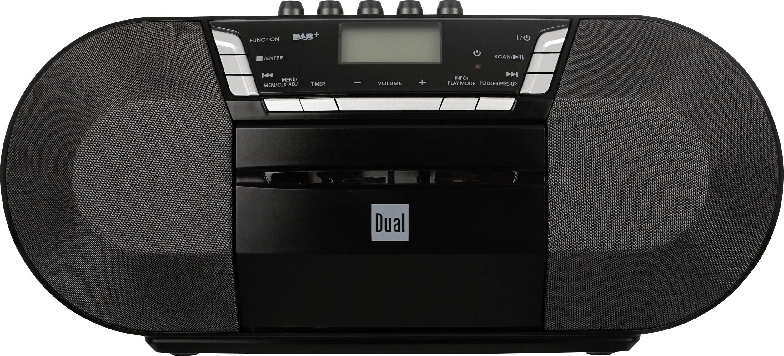 DAB+ Dual DAB-P 200 AUX, CD, Cassette, USB noir