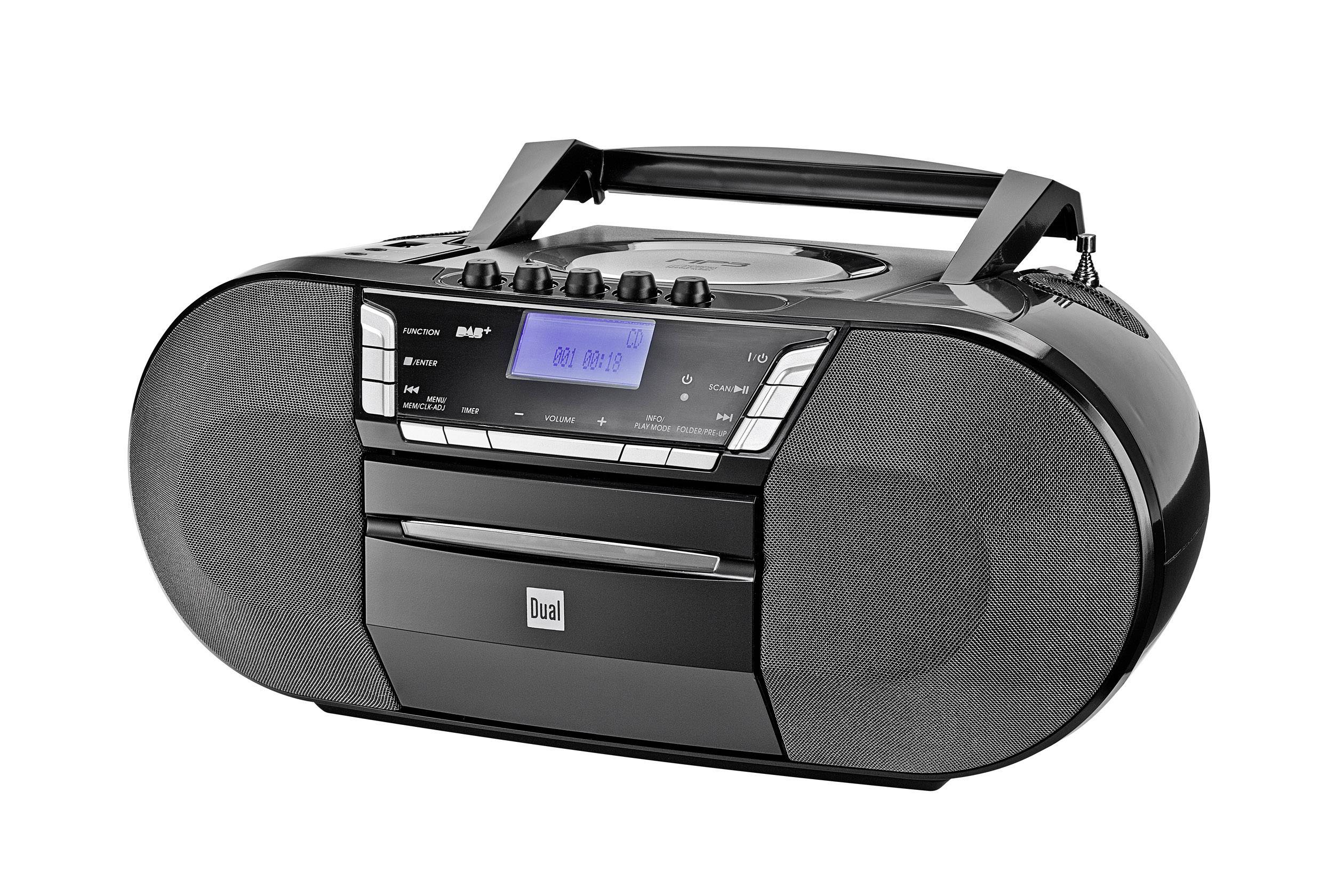 DAB+ Dual DAB-P 200 AUX, CD, Cassette, USB noir