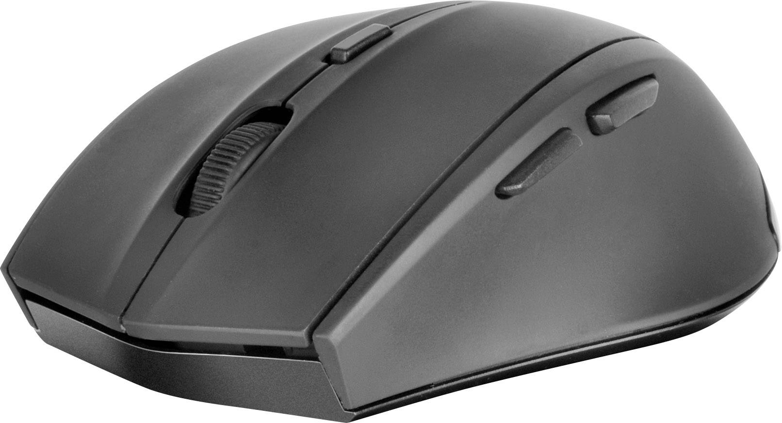 SpeedLink CALADO Silent Mouse Souris ergonomique radio optique noir 5 Boutons 1600 dpi ergonomique, molette intégrée