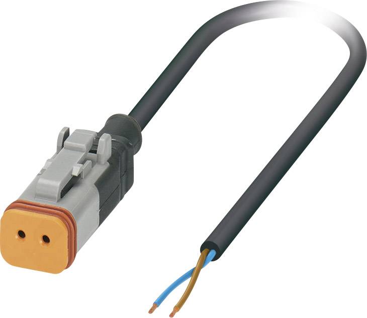 Câble pour capteurs/actionneurs, extrémité libre, connecteur femelle droit DT06-2S Pôle: 2 Phoenix Contact SAC-2P-10,0-PUR/DTFS