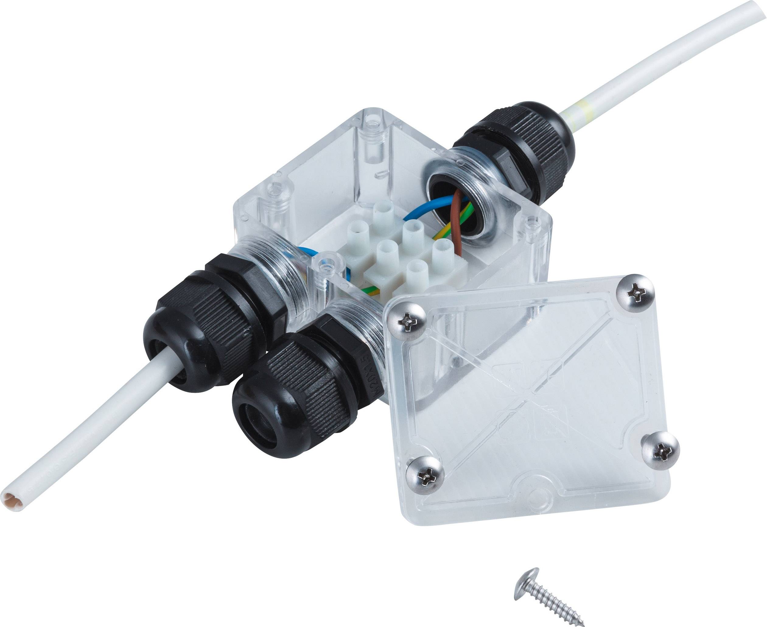 Répartiteur 2x 230 V 4 cm Heitronic 21041 transparent