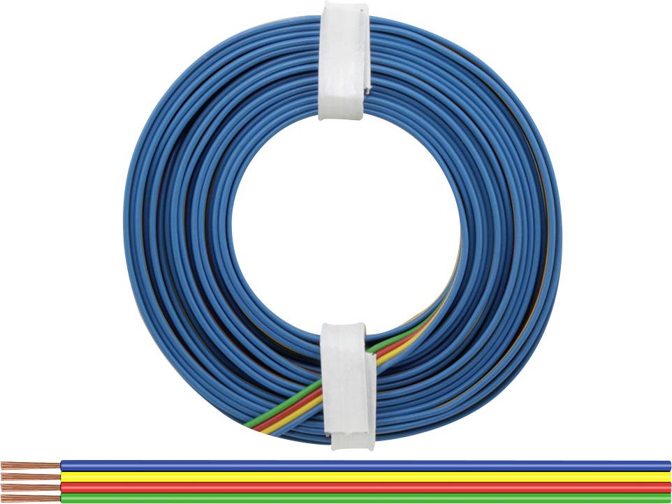 Donau Elektronik 418-5 Fil de câblage 4 x 0.14 mm² vert, rouge, jaune, bleu 5 m