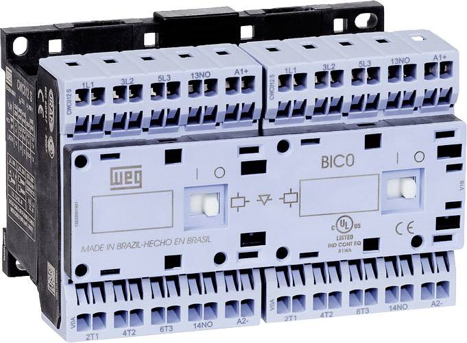 WEG CWCI09-01-30D24S Contacteur-inverseur 6 NO (T) 4 kW 230 V/AC 9 A avec contact auxiliaire 1 pc(s)