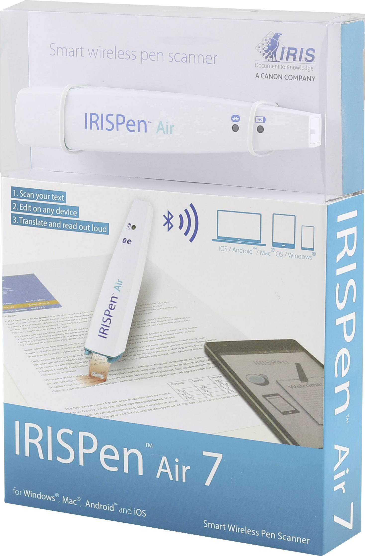 Stylet pour scanner IRIS by Canon IRISPen Air 7 Bluetooth fonction traduction, sortie vocale pour PC 1 pc(s)