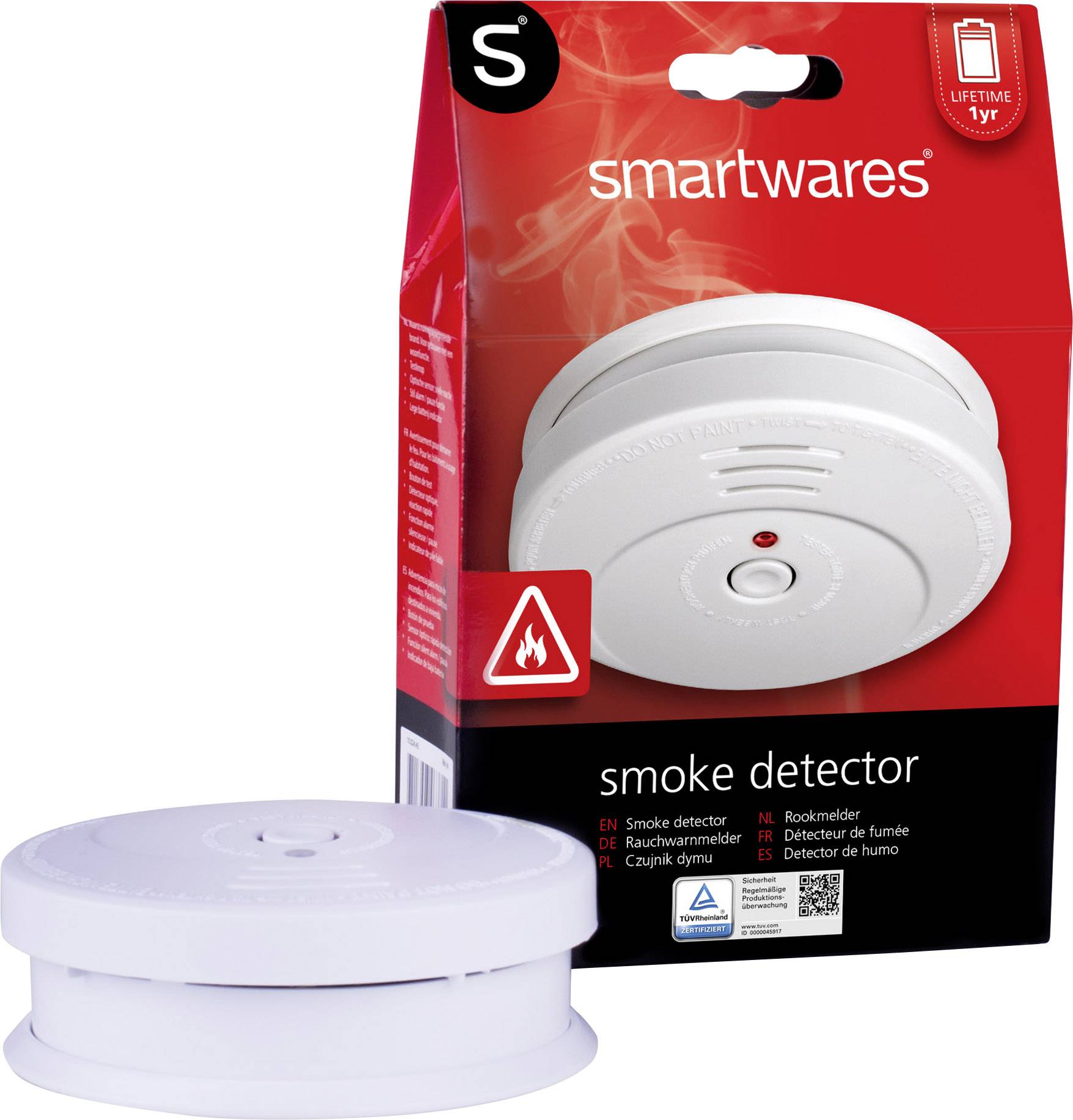 Smartwares RM149/2 Détecteur de fumée jeu de 4 à pile(s)