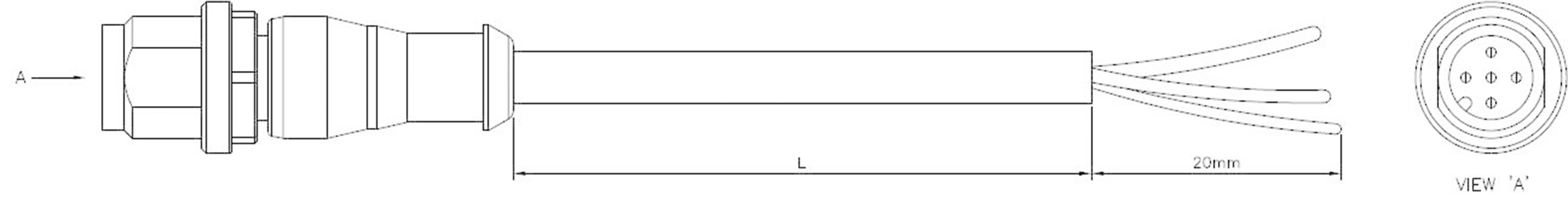 Câble de raccordement pour capteurs/actionneurs M12 mâle droit, extrémités ouvertes Pôle: 3 TE Connectivity 1-2273042-1