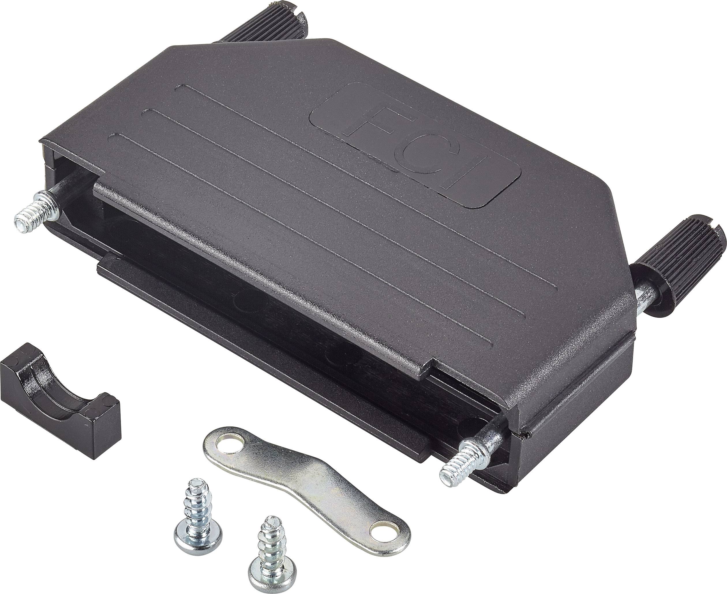 Capot SUB-D 37 pôles FCI 86303640BLF matière plastique 180 ° noir