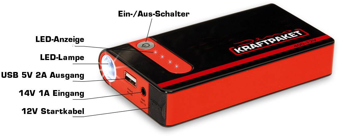 Système de démarrage rapide Dino KRAFTPAKET 136103 Courant d'aide au démarrage (12 V)=200 A