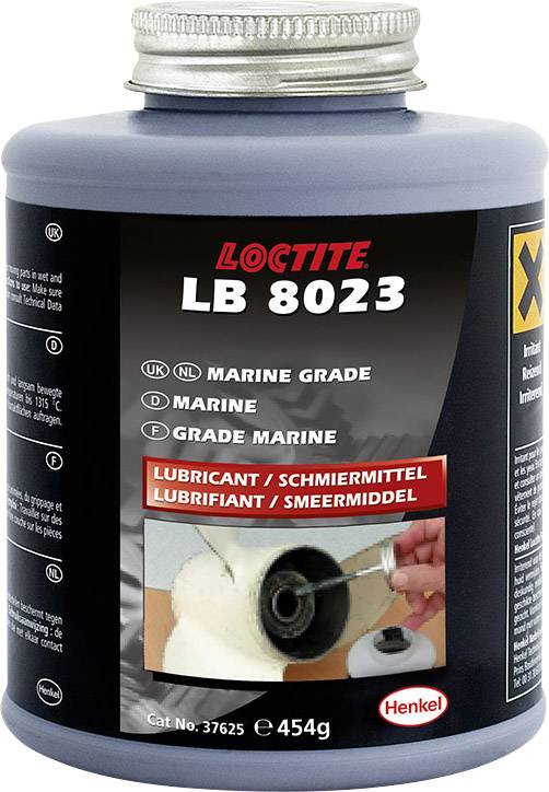 Loctite LB 8023 : Lubrifiant gris pour applications marines, contenant de 454 g. Convient à une utilisation dans des environnements humides.