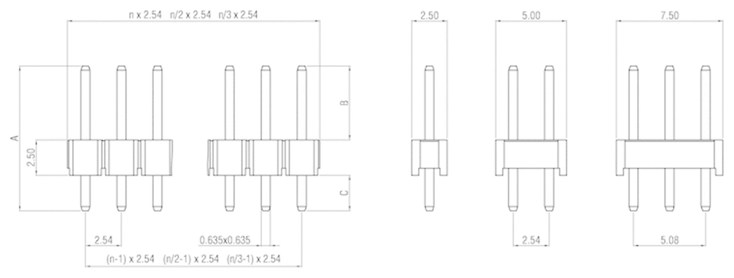 W & P Products Barrette mâle (standard) Nbr de rangées: 2 Nombre de pôles par rangée: 50 944-13-100-00