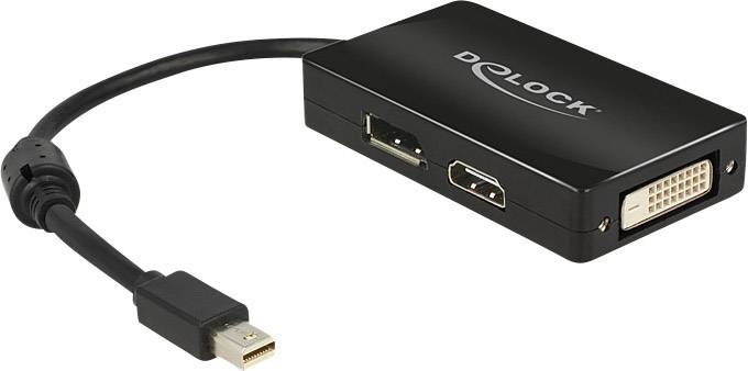 Delock 62623 DisplayPort / HDMI / DVI Adaptateur [1x Mini port Display mâle - 1x DisplayPort femelle, HDMI femelle, DVI femelle