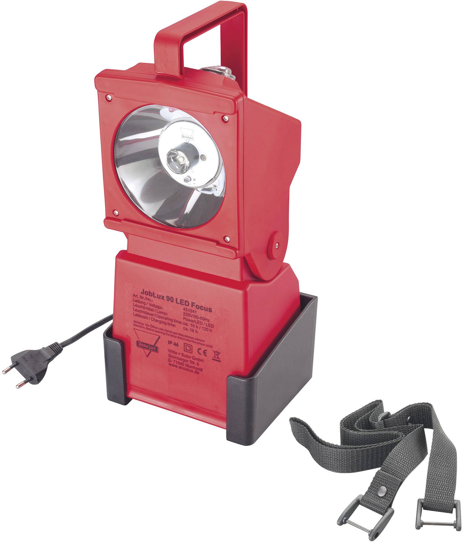 Lampe torche sans fil AccuLux 451541 rouge signal N/A 2000 g