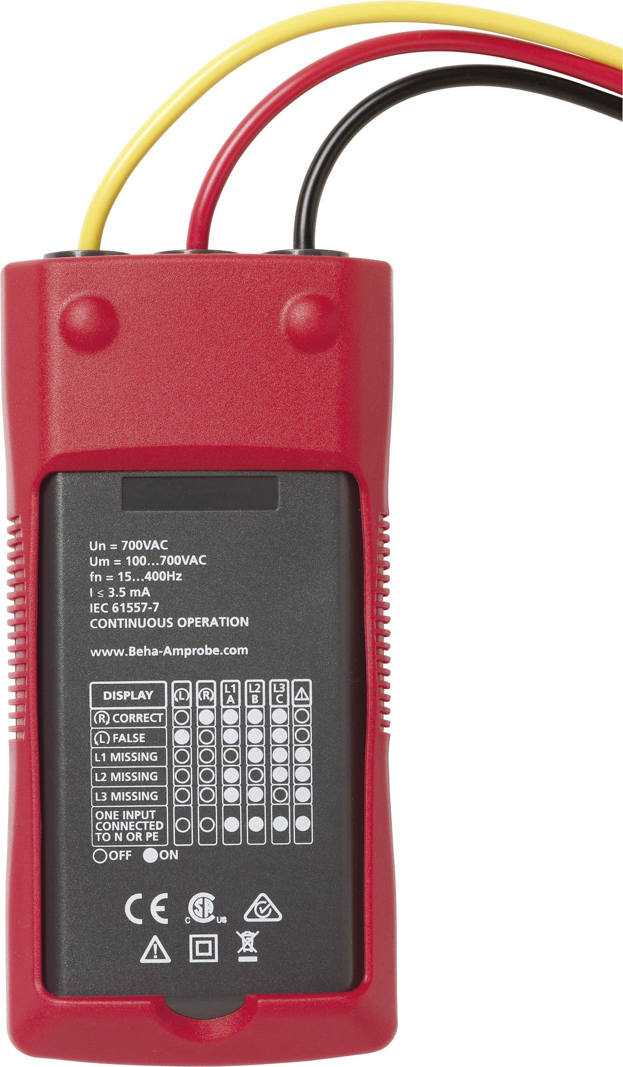 Appareil de mesure du champ rotatif Beha Amprobe PRM-5-EUR CAT IV 600 V LED