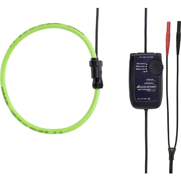 Gossen Metrawatt METRAFLEX 3000 Adaptateur de pince ampèremétrique Gamme de mesure A/AC: 30 - 3000 A flexible Gossen Metrawatt METRAFLEX 3000 Adaptateur de pince ampèremétrique Gamme de mesure A/AC: 30 - 3000 A flexible