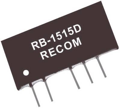 Convertisseur CC/CC pour circuits imprimés RECOM RB-2415D Nbr. de sorties: 2 x 24 V/DC 15 V/DC, -15 V/DC 33 mA 1 W 1 pc(s)