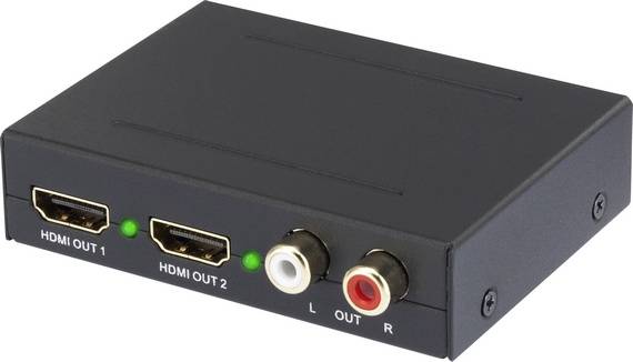 2 ports audio Extracteur [HDMI - HDMI, Cinch-RCA, Toslink] 1920 x 1080 Pixel SpeaKa Professional SP-AE-HDCT-2P