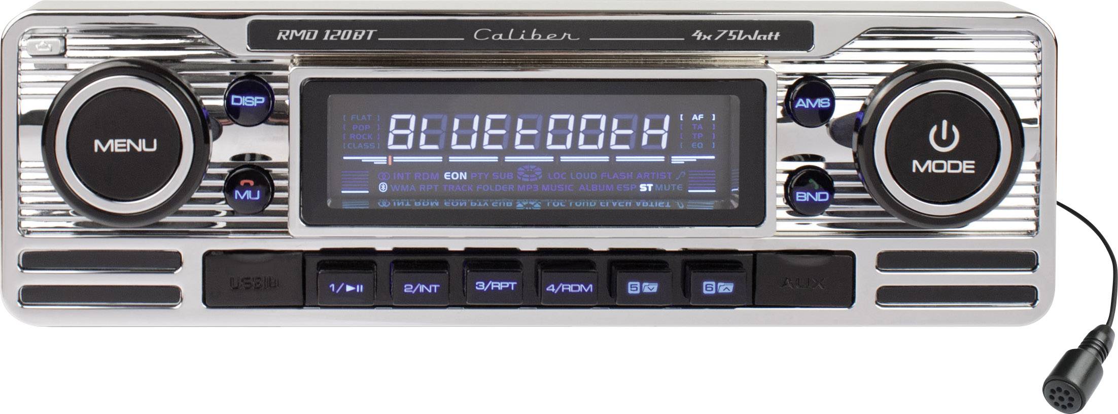 Caliber RMD-120BT Autoradio design rétro, kit mains libres bluetooth