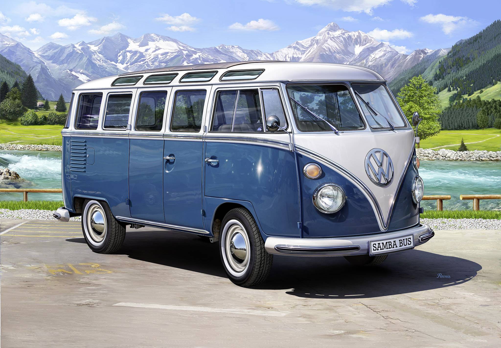 Maquette de bus Revell 07009 Volkswagen T1 Bus Samba 1:16