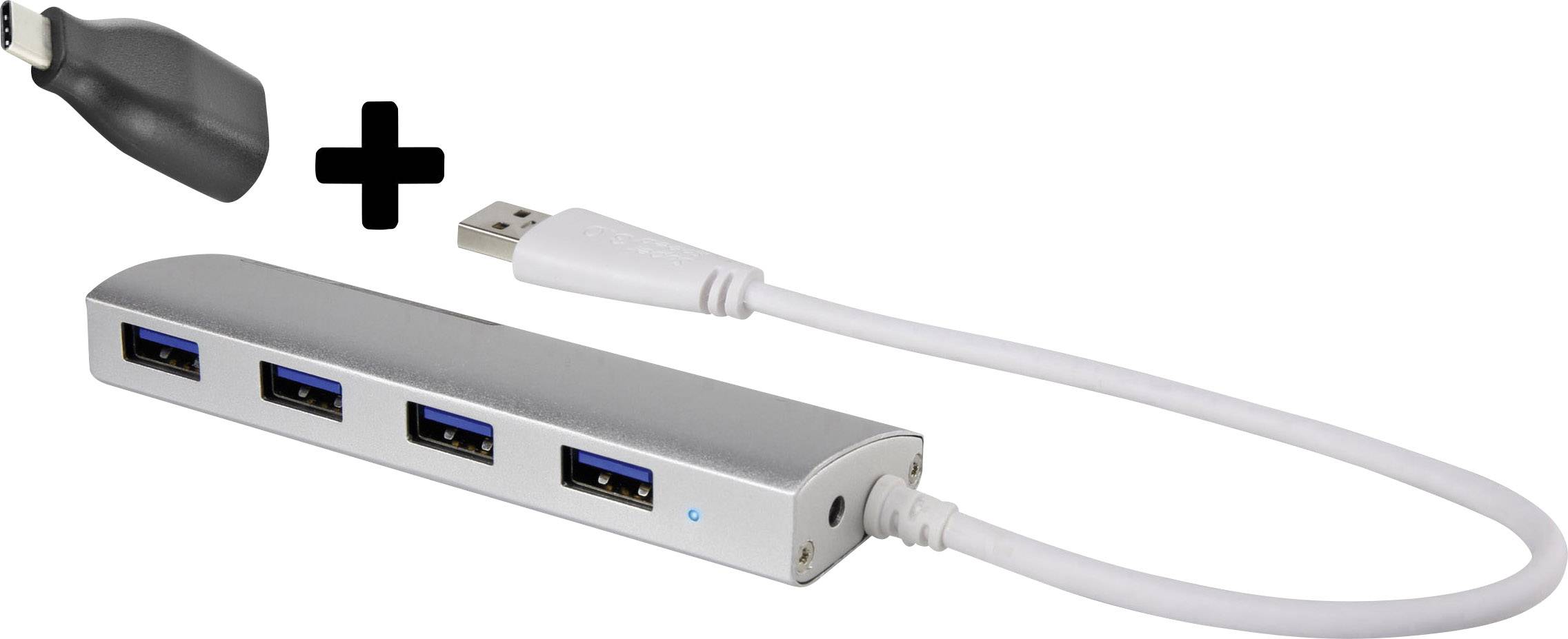 Hub USB 3.0 Renkforce 4 ports boîtier en aluminium
