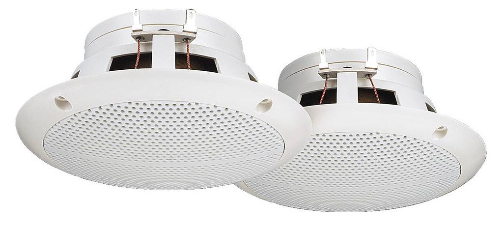 Monacor SPE-230/WS Haut-parleur encastrable 50 W 8 Ω blanc 1 paire(s)
