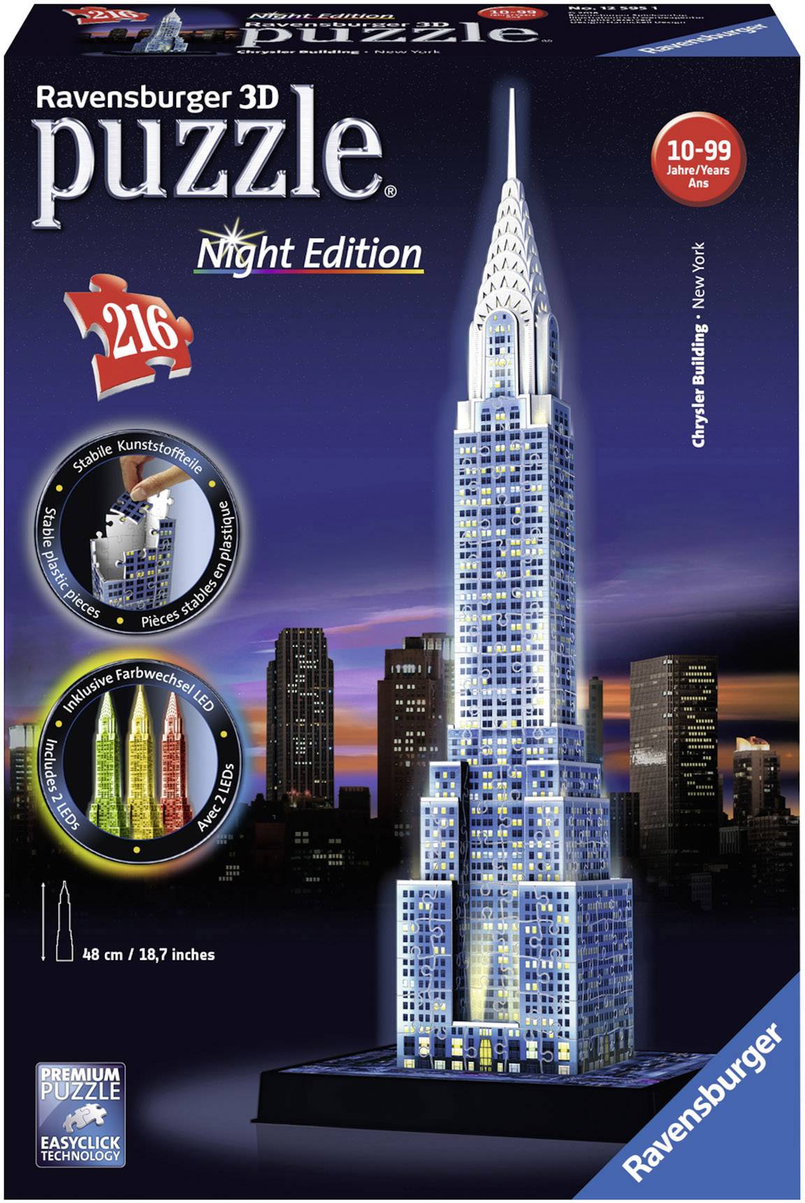Ravensburger 3D Puzzle Chrysler Building inkl. Farbwechsel LED