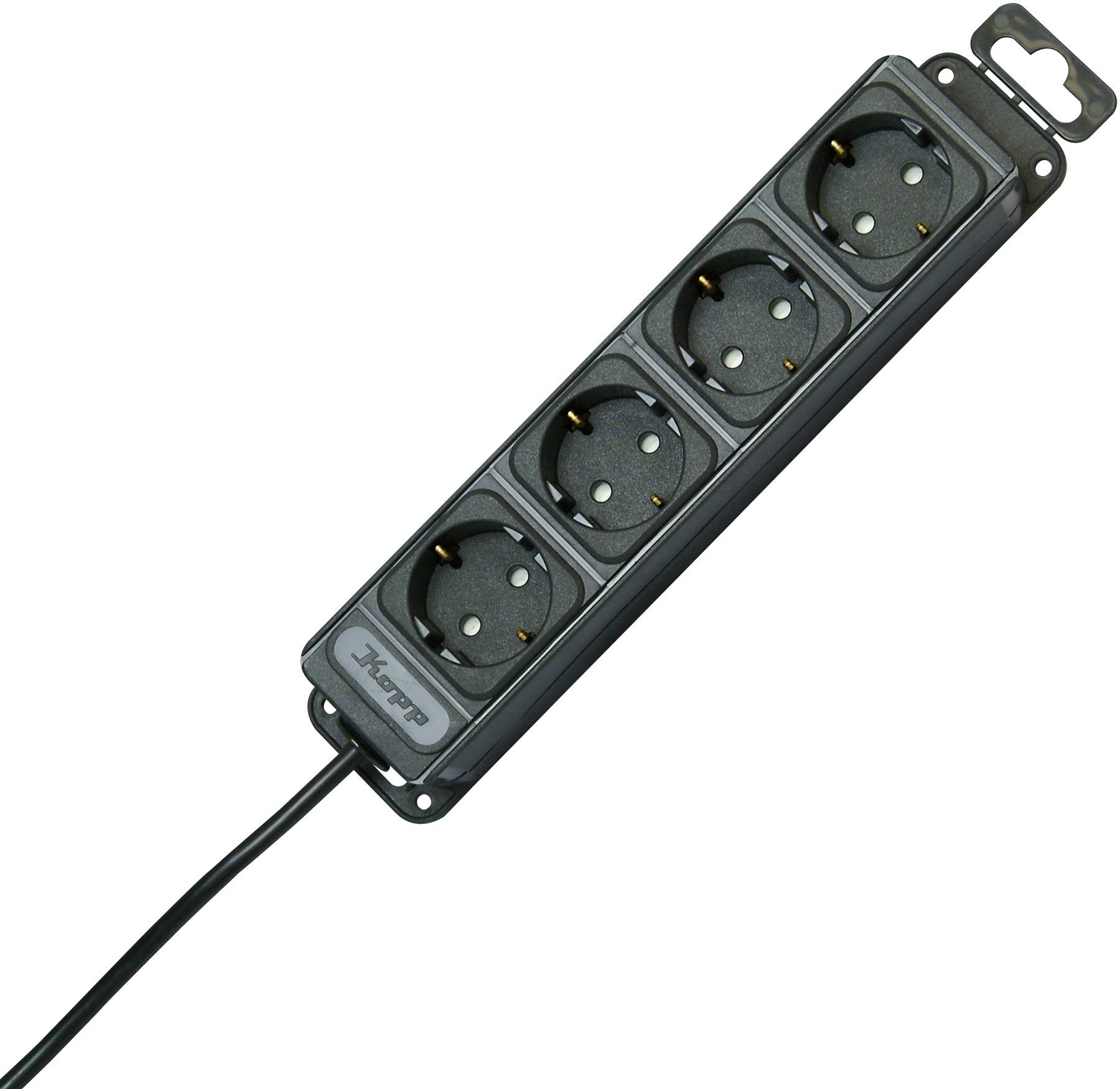 Multiprise x4 Kopp 127115016 anthracite