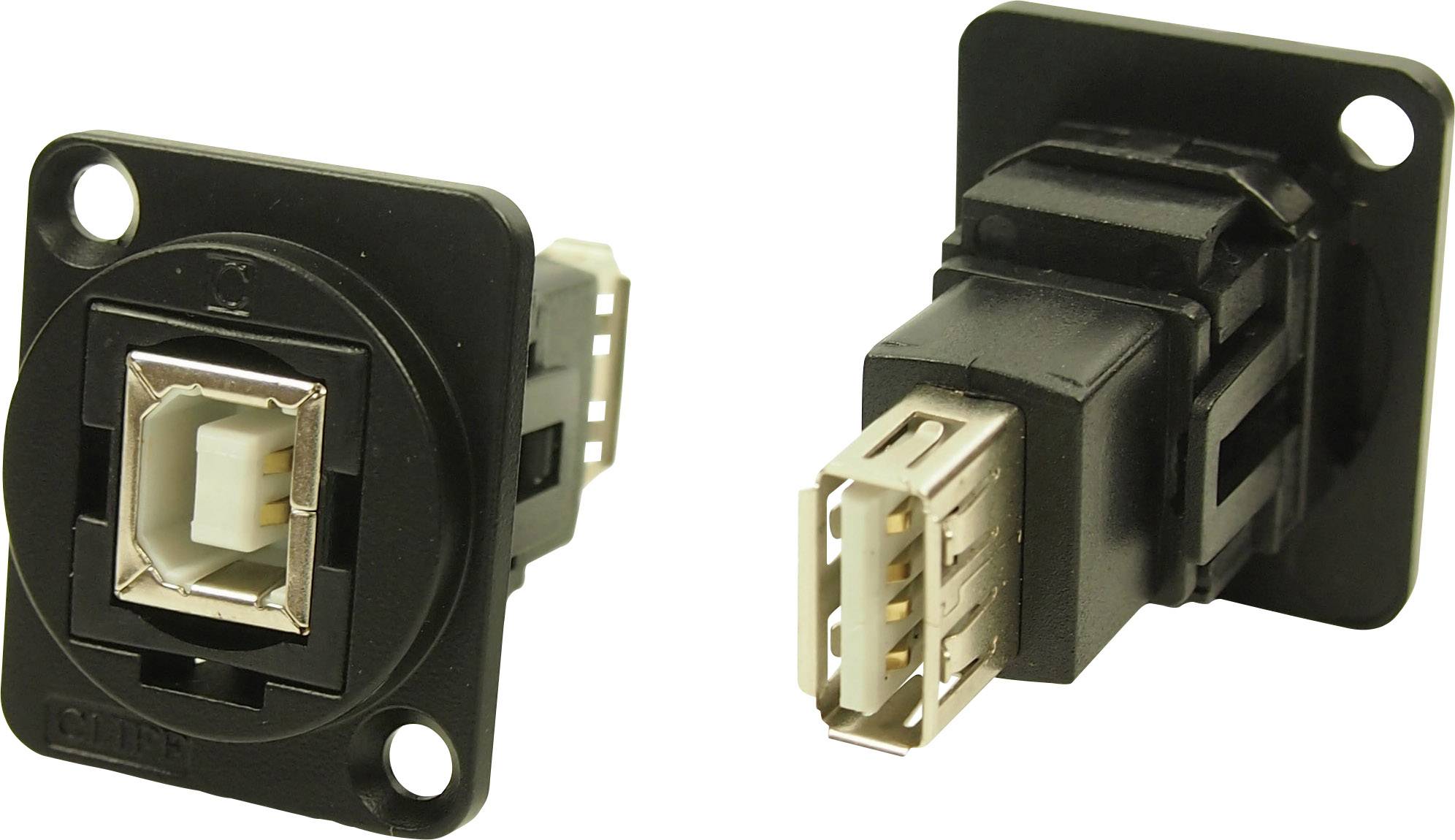 Adaptateur USB 2.0 type B femelle vers USB 2.0 type A femelle Cliff CP30207NMB 1 pc(s)