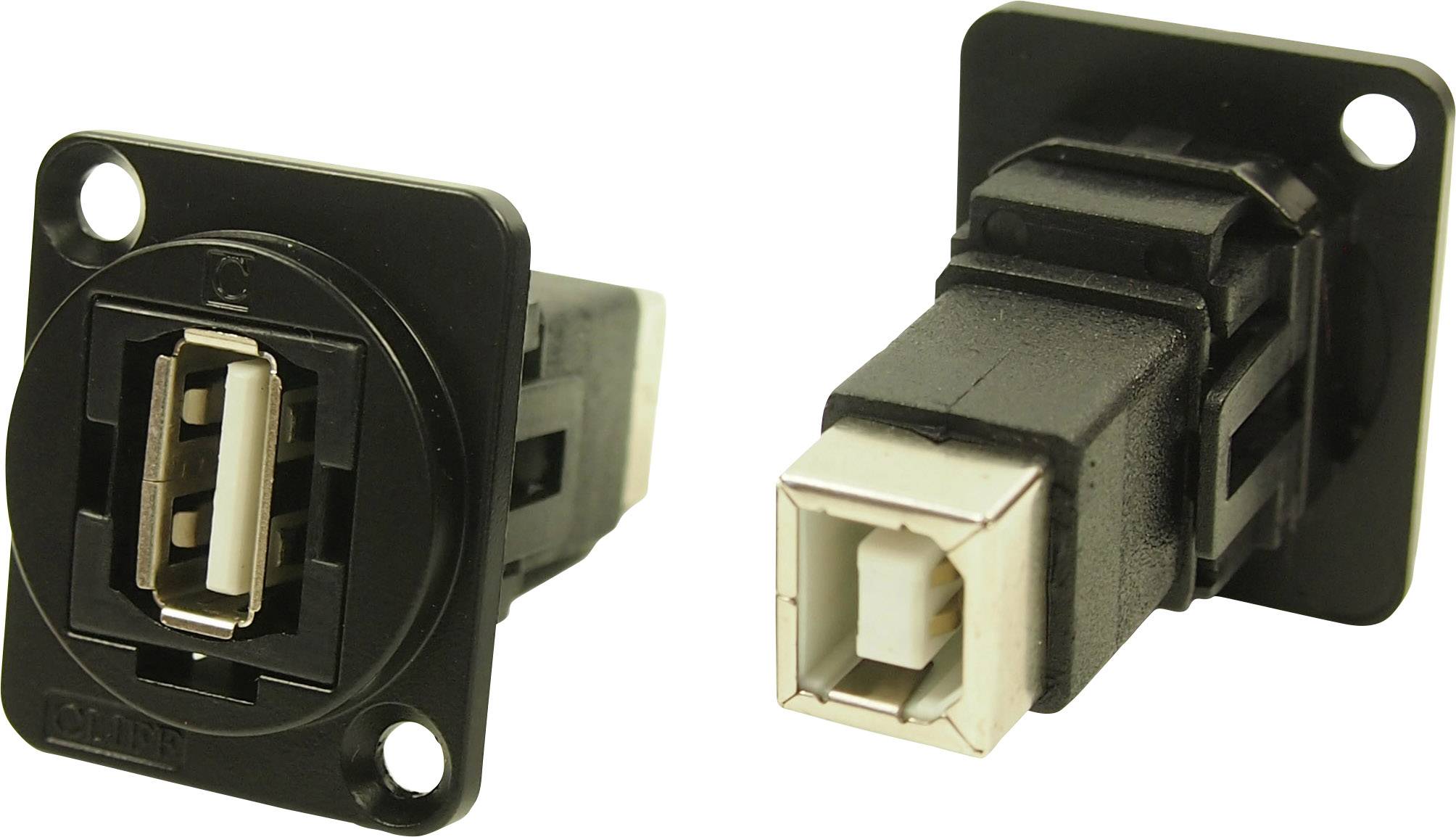 Adaptateur USB 2.0 type A femelle vers USB 2.0 type B femelle Cliff CP30209NMB 1 pc(s)