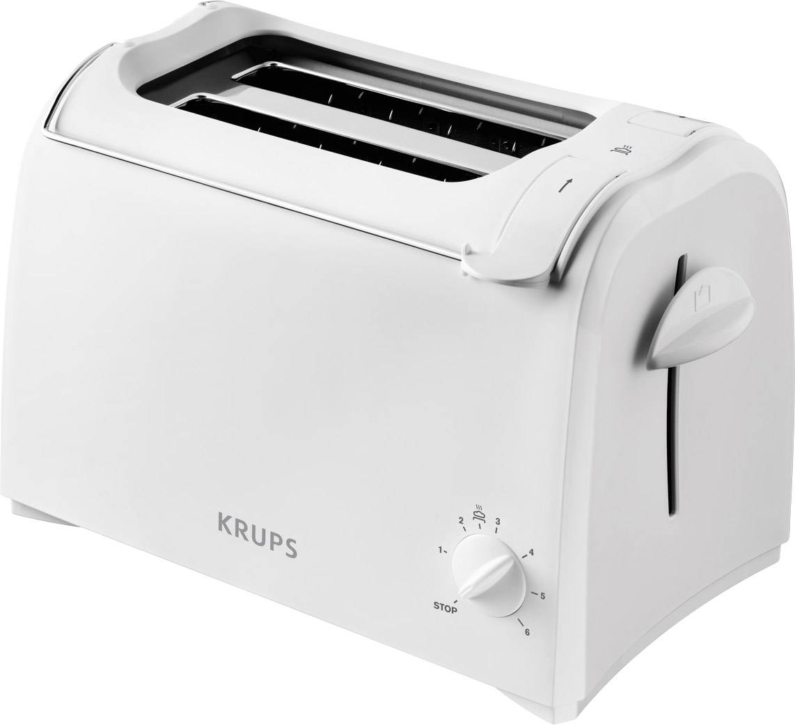 Krups KH1511 Grille-pain avec grille spéciale viennoisieries intégrée blanc